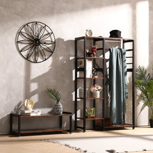 Load image into Gallery viewer, Coat Rack,5 Shelves,Clothes Rail,Open Wardrobe for Hallway or Bedroom