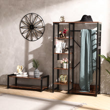 Load image into Gallery viewer, Coat Rack,5 Shelves,Clothes Rail,Open Wardrobe for Hallway or Bedroom