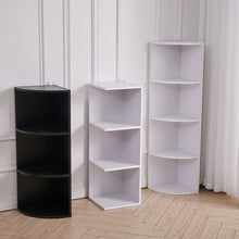 Load image into Gallery viewer, Corner Shelf Organizer Display Storage Rack Free Standing MDF Bookshelf