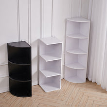 Load image into Gallery viewer, Corner Shelf Organizer Display Storage Rack Free Standing MDF Bookshelf