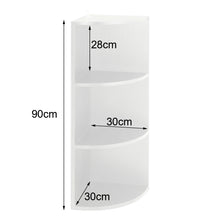 Load image into Gallery viewer, Corner Shelf Organizer Display Storage Rack Free Standing MDF Bookshelf