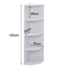 Load image into Gallery viewer, Corner Shelf Organizer Display Storage Rack Free Standing MDF Bookshelf