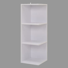 Load image into Gallery viewer, 3 Tier Wooden Corner Shelf Stand Bookcase Bookshelf Cabinet Plants Stand White