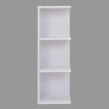 Load image into Gallery viewer, 3 Tier Wooden Corner Shelf Stand Bookcase Bookshelf Cabinet Plants Stand White