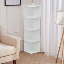 Load image into Gallery viewer, 3 Tier Wooden Corner Shelf Stand Bookcase Bookshelf Cabinet Plants Stand White