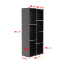 Load image into Gallery viewer, 7 Cube Bookcase Shelving Unit Storage Display Cabinet Book Shelf Cupboard