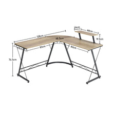 Load image into Gallery viewer, L-shaped Computer Desk PC Home Office Study Gaming Working Table,Maple Wood
