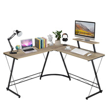 Load image into Gallery viewer, L-shaped Computer Desk PC Home Office Study Gaming Working Table,Maple Wood