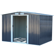 Load image into Gallery viewer, Garden Steel Shed with Gabled Rooftop
