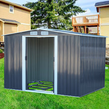Load image into Gallery viewer, Garden Steel Shed with Gabled Rooftop