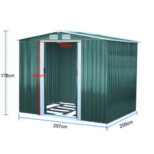 Load image into Gallery viewer, Garden Steel Shed with Gabled Rooftop