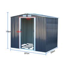Load image into Gallery viewer, Garden Steel Shed with Gabled Rooftop