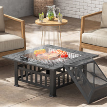 Load image into Gallery viewer, 81CM Garden Fire Pit Brazier Patio BBQ Firepit Table with BBQ Grill