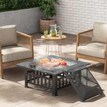 Load image into Gallery viewer, 81CM Garden Fire Pit Brazier Patio BBQ Firepit Table with BBQ Grill