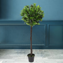 Load image into Gallery viewer, Large Artificial Potted Topiary Laurel Tree