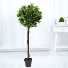 Load image into Gallery viewer, Large Artificial Potted Topiary Laurel Tree