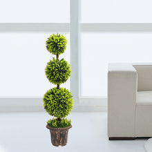 Load image into Gallery viewer, 120CM Artificial Potted Topiary Trees Garden Yard Ornament with Pot