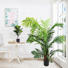 Load image into Gallery viewer, Set of 2 Artificial Palm Tree Hallway Potted Topiary Plant