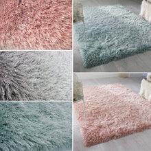 Load image into Gallery viewer, Super Soft Shaggy Rug - Grey, Pink, Duck egg blue