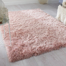 Load image into Gallery viewer, Super Soft Shaggy Rug - Grey, Pink, Duck egg blue