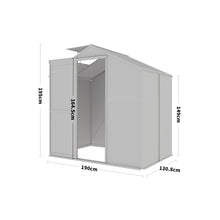 Load image into Gallery viewer, 4ft x 6ft Garden Greenhouse Aluminium Polycarbonate Green Plant Housing Without Base