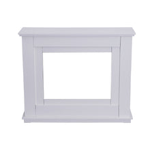 Load image into Gallery viewer, Electric Inset Fireplace Heater Fire Place White Wooden Mantel