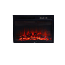 Load image into Gallery viewer, Electric Inset Fireplace Heater Fire Place White Wooden Mantel