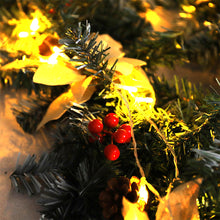 Load image into Gallery viewer, 270cm Spruce Artificial Greenery Christmas Garland with 50 LED Warm White Lights, PM0408