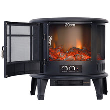 Load image into Gallery viewer, 1800W Metal Electric Fireplace Heater