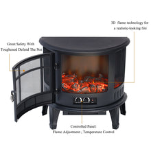 Load image into Gallery viewer, 1800W Metal Electric Fireplace Heater