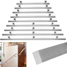 Load image into Gallery viewer, Square Brushed Stainless Steel Bannister Rail Balustrade Stair Handrail