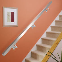 Load image into Gallery viewer, Square Brushed Stainless Steel Bannister Rail Balustrade Stair Handrail