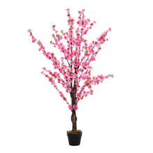 Load image into Gallery viewer, 150CM Faux Silk White Peach Blossom Tree Flowers Branch Potted Plant