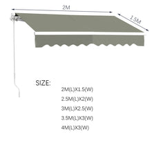 Load image into Gallery viewer, Outdoor Retractable DIY Manual Patio Awning Canopy Garden Shade Shelter