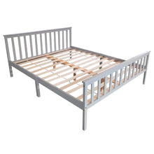 Load image into Gallery viewer, Solid Pine Wood Bed Grey or White
