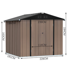 Load image into Gallery viewer, Metal Garden Shed Garden Storage