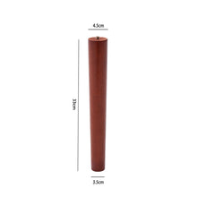 Load image into Gallery viewer, Set of 4 Wooden Beech Furniture Round Legs Feet, Dark Brown
