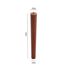 Load image into Gallery viewer, Set of 4 Wooden Beech Furniture Round Legs Feet, Dark Brown