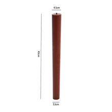 Load image into Gallery viewer, Set of 4 Wooden Beech Furniture Round Legs Feet, Dark Brown