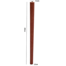 Load image into Gallery viewer, Set of 4 Wooden Beech Furniture Round Legs Feet, Dark Brown