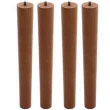 Load image into Gallery viewer, Set of 4 Wooden Beech Furniture Round Legs Feet, Sand Oak