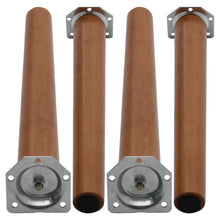 Load image into Gallery viewer, Set of 4 Wooden Beech Furniture Round Legs Feet, Sand Oak