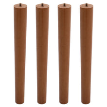 Load image into Gallery viewer, Set of 4 Wooden Beech Furniture Round Legs Feet, Sand Oak