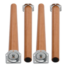 Load image into Gallery viewer, Set of 4 Wooden Beech Furniture Round Legs Feet, Sand Oak
