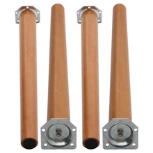Load image into Gallery viewer, Set of 4 Wooden Beech Furniture Round Legs Feet, Sand Oak