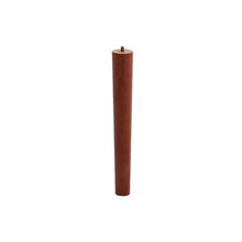 Load image into Gallery viewer, Set of 4 Wooden Oak Furniture Round Legs Feet, Dark Brown