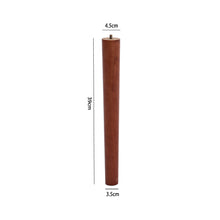 Load image into Gallery viewer, Set of 4 Wooden Oak Furniture Round Legs Feet, Dark Brown