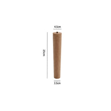Load image into Gallery viewer, Set of 4 Wooden Oak Furniture Round Legs Feet, Light Brown