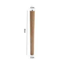 Load image into Gallery viewer, Set of 4 Wooden Oak Furniture Round Legs Feet, Light Brown