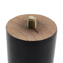 Load image into Gallery viewer, Set of 4 Wooden Oak Furniture Round Legs Feet, Black